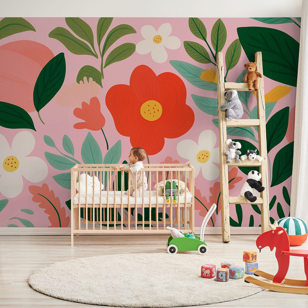Flowers on pink — interior 3