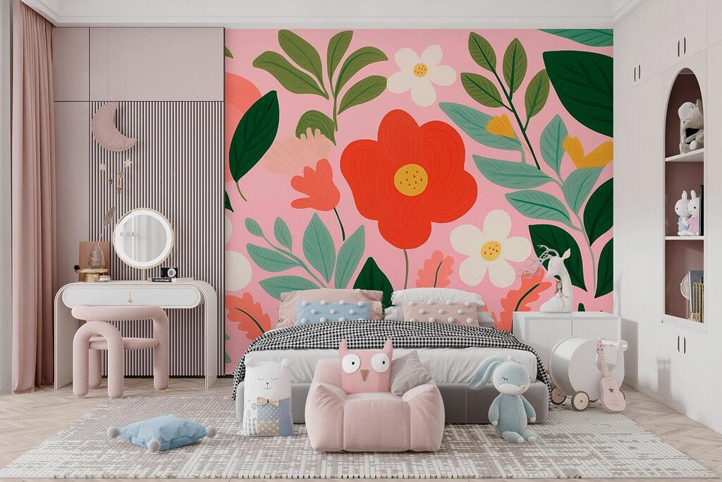 Flowers on pink — interior 4