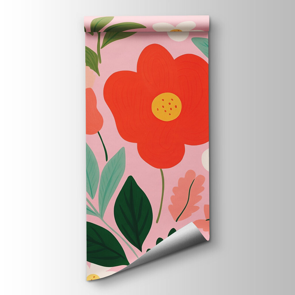 Flowers on pink — product view