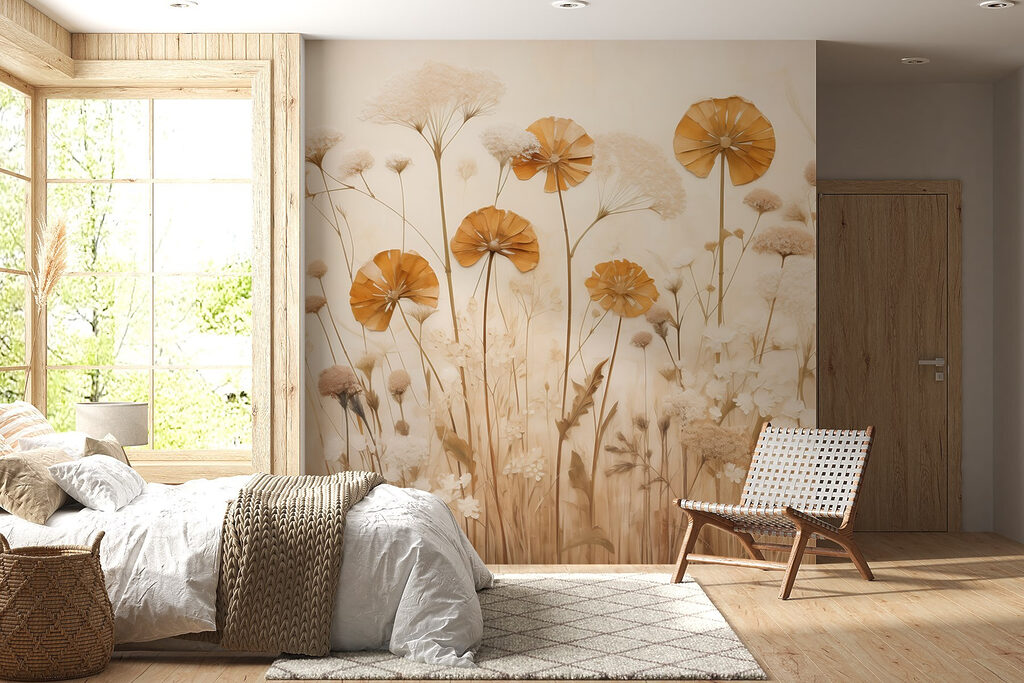 Golden flowers over grasses — interior 4