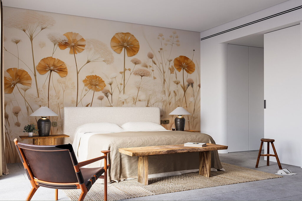 Golden flowers over grasses — interior 5