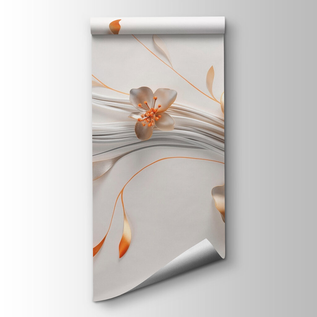 Golden flowers on lines — product view