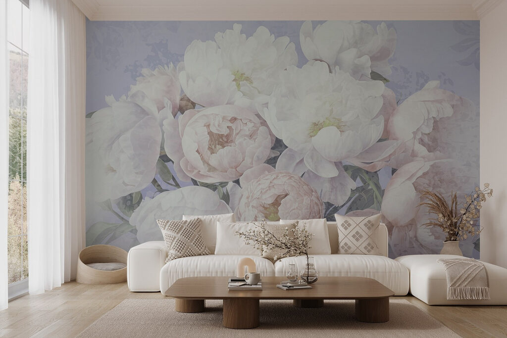 Peony Bouquet in Light in an interior