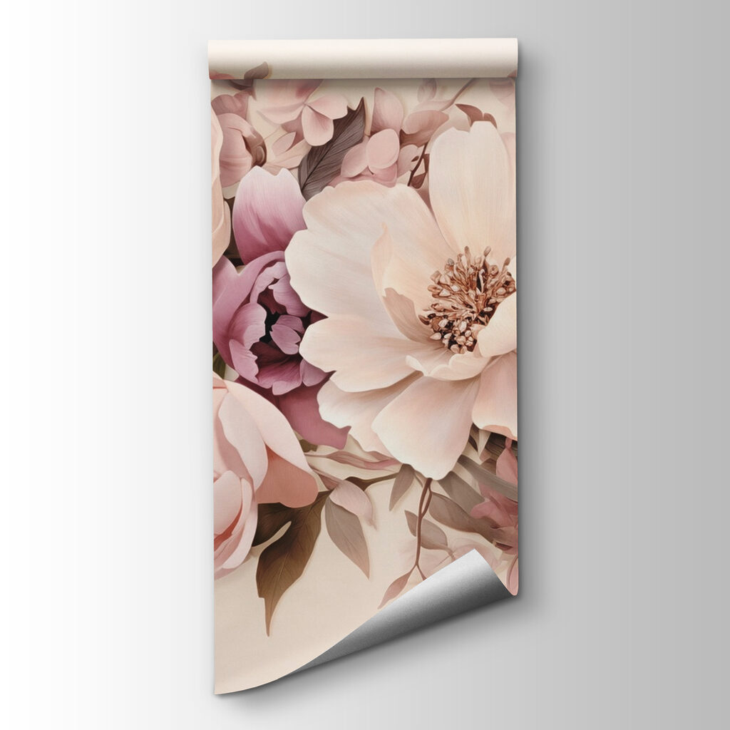 Pastel bouquet on cream — product view