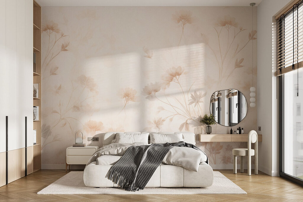 Pale flowers in haze — interior 1