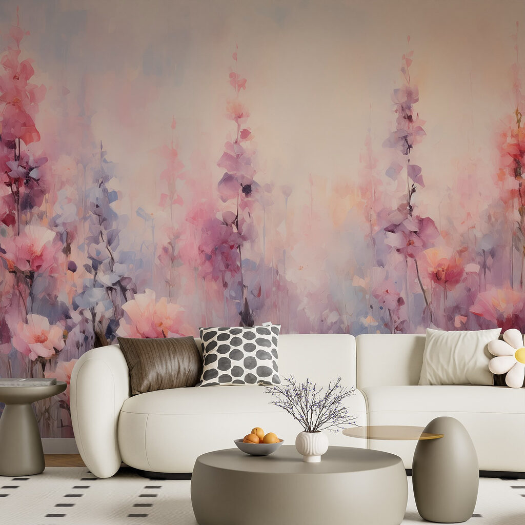 Pastel pink flowers — interior 2