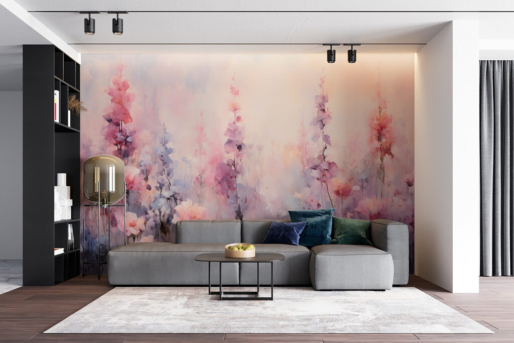 Pastel pink flowers — interior 3