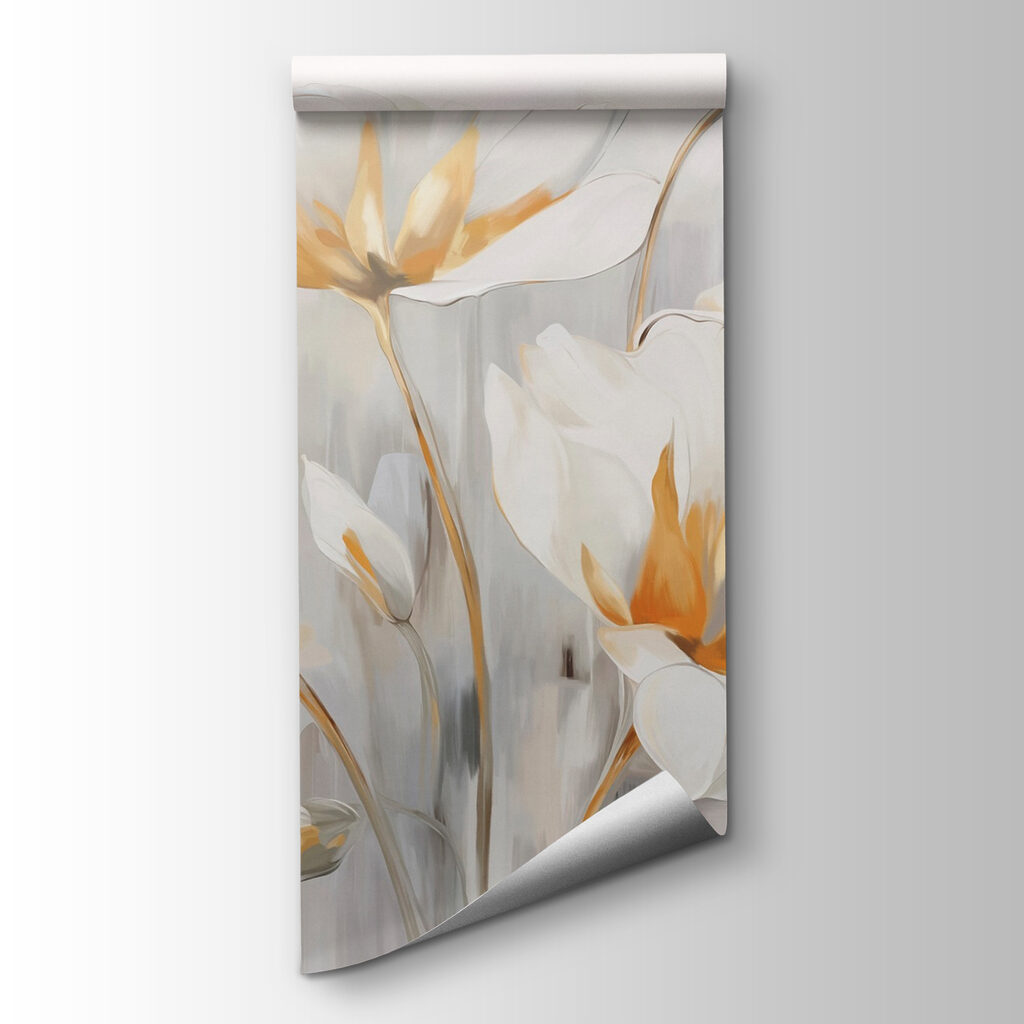 White tulips with gold — product view