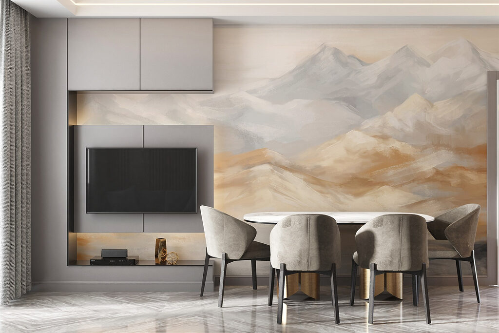 Mountains in brushstrokes — interior 3