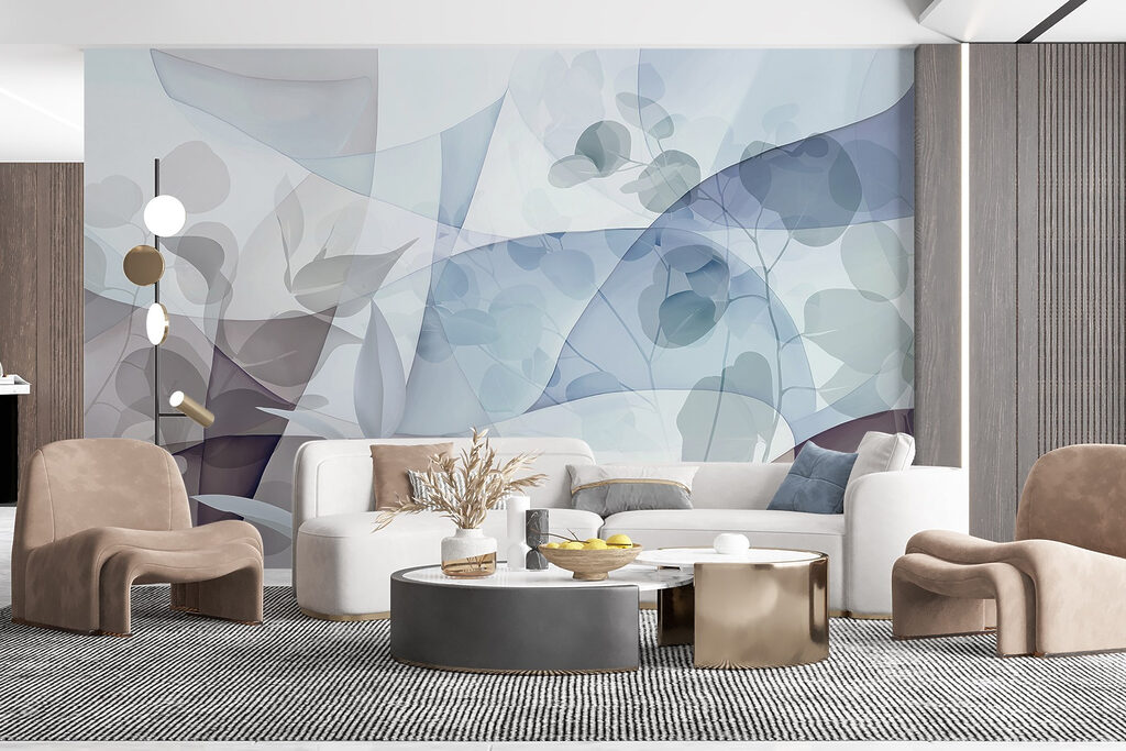 Blue overlapping shapes — interior 5