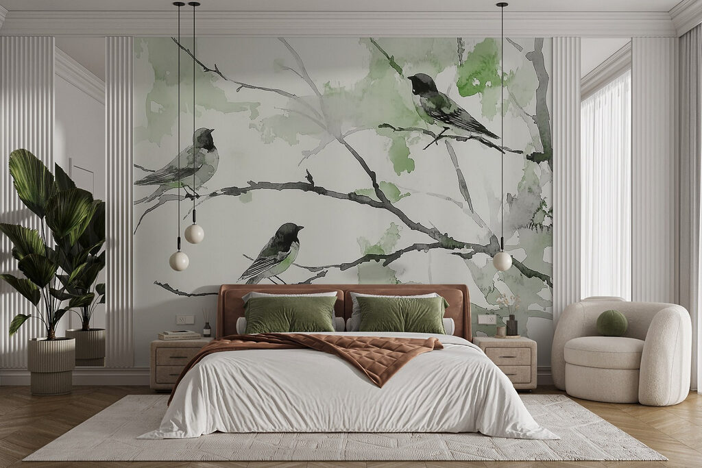 Birds on Leafy Branches — interior 1