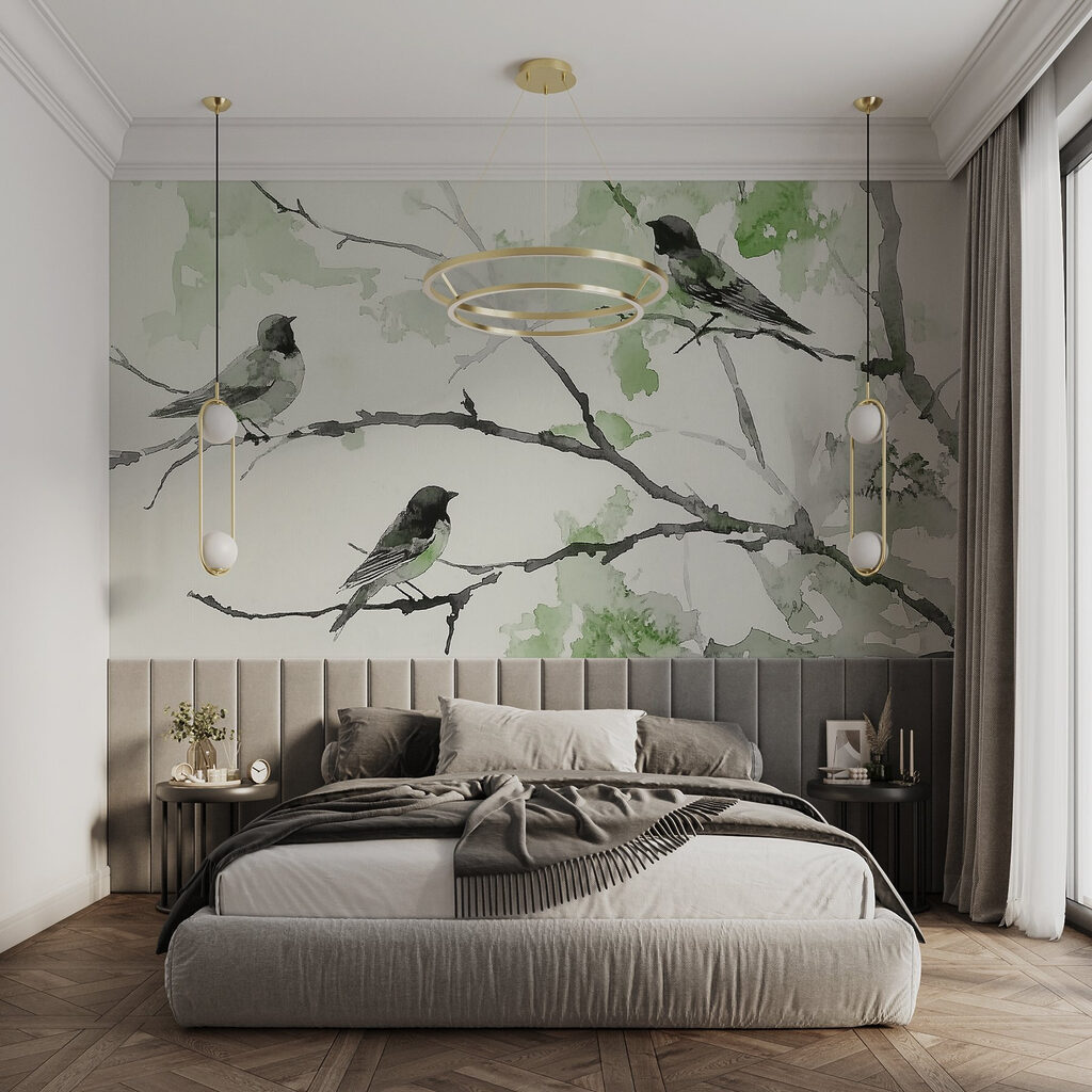 Birds on Leafy Branches — interior 2