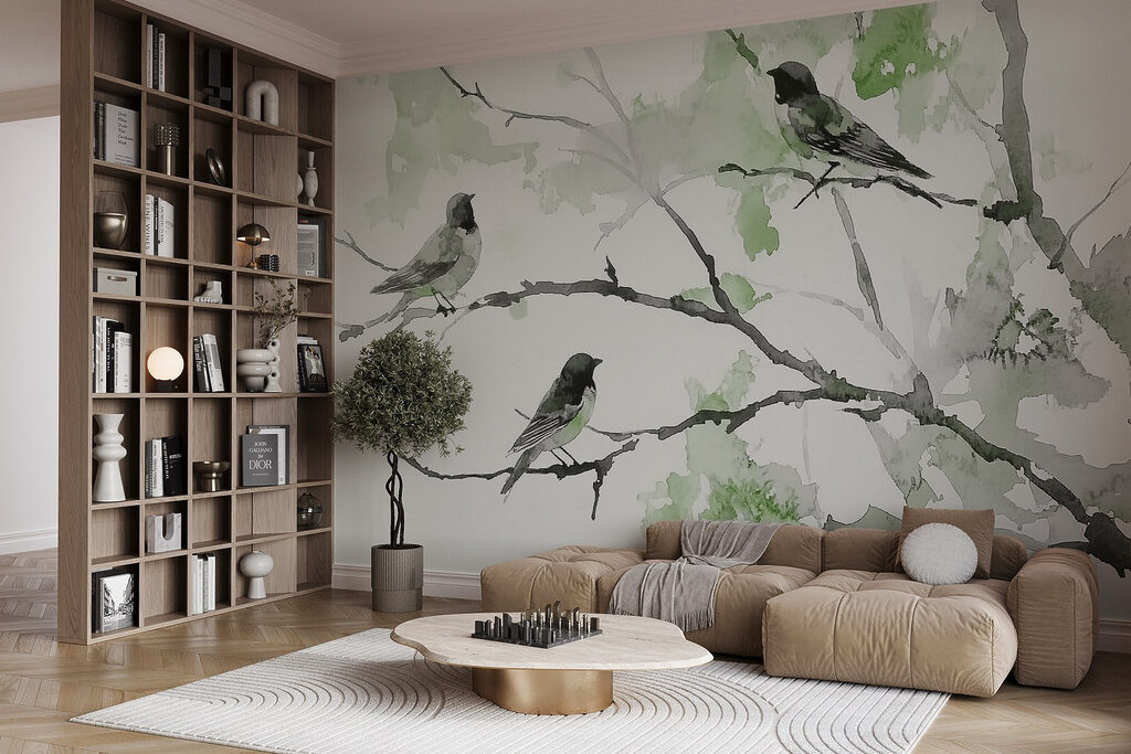 Birds on Leafy Branches — interior 3