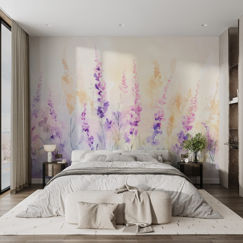 Slender flowers in watercolour — interior 1