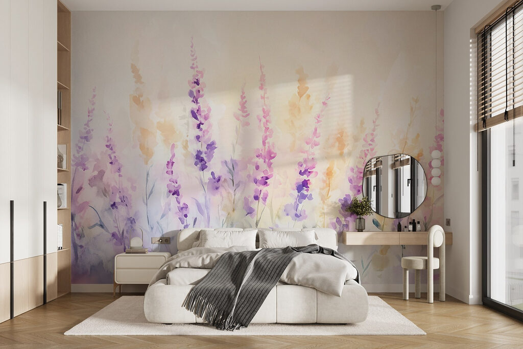 Slender flowers in watercolour — interior 2