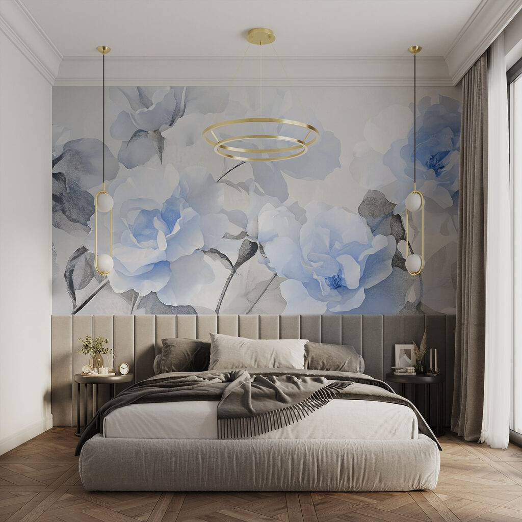 Roses in soft watercolour — interior 1