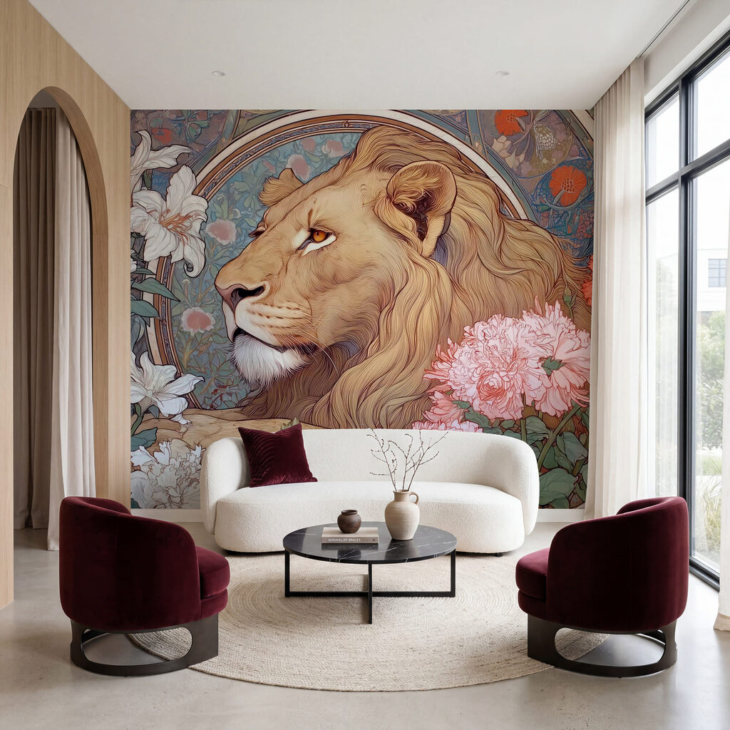 Lion among flowers — interior 2