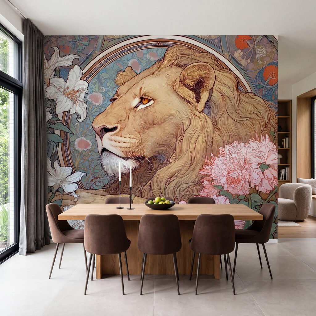 Lion among flowers — interior 1