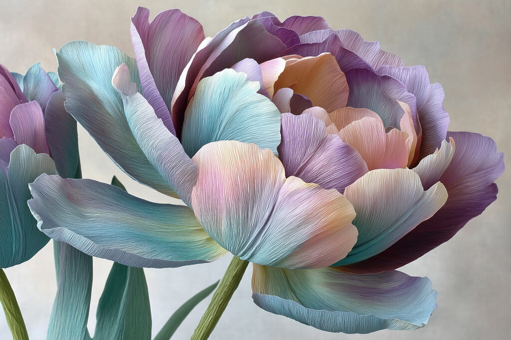 Tulip in rainbow colours — full design