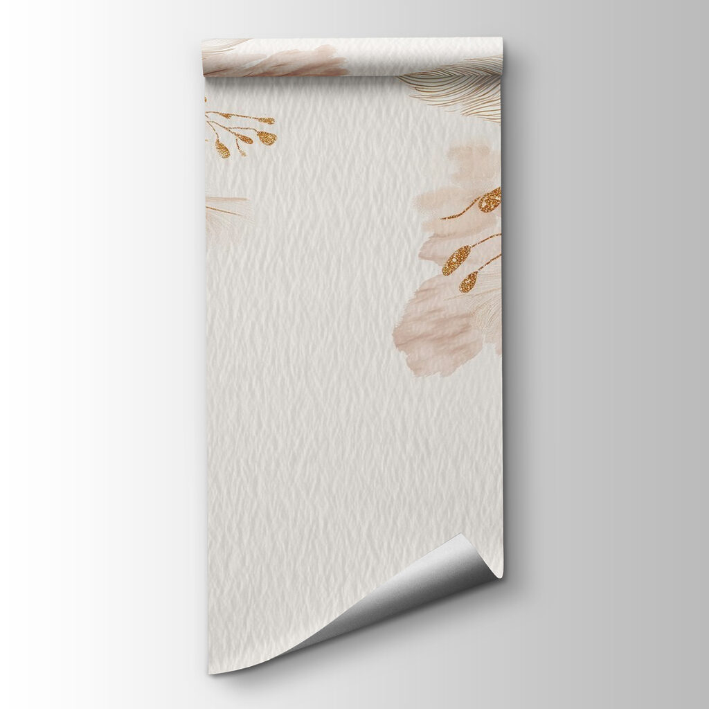 Golden feathers frame white — product view