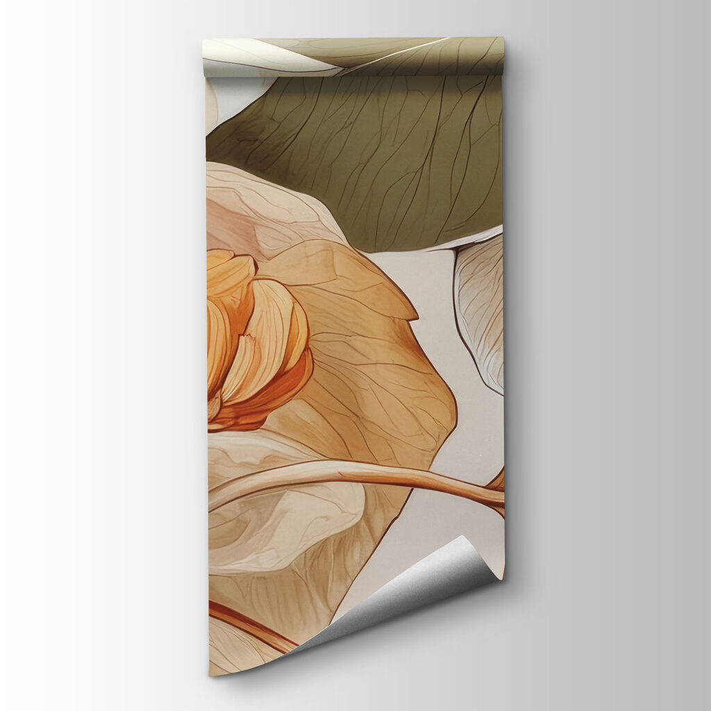 Ochre leaves on twigs — product view