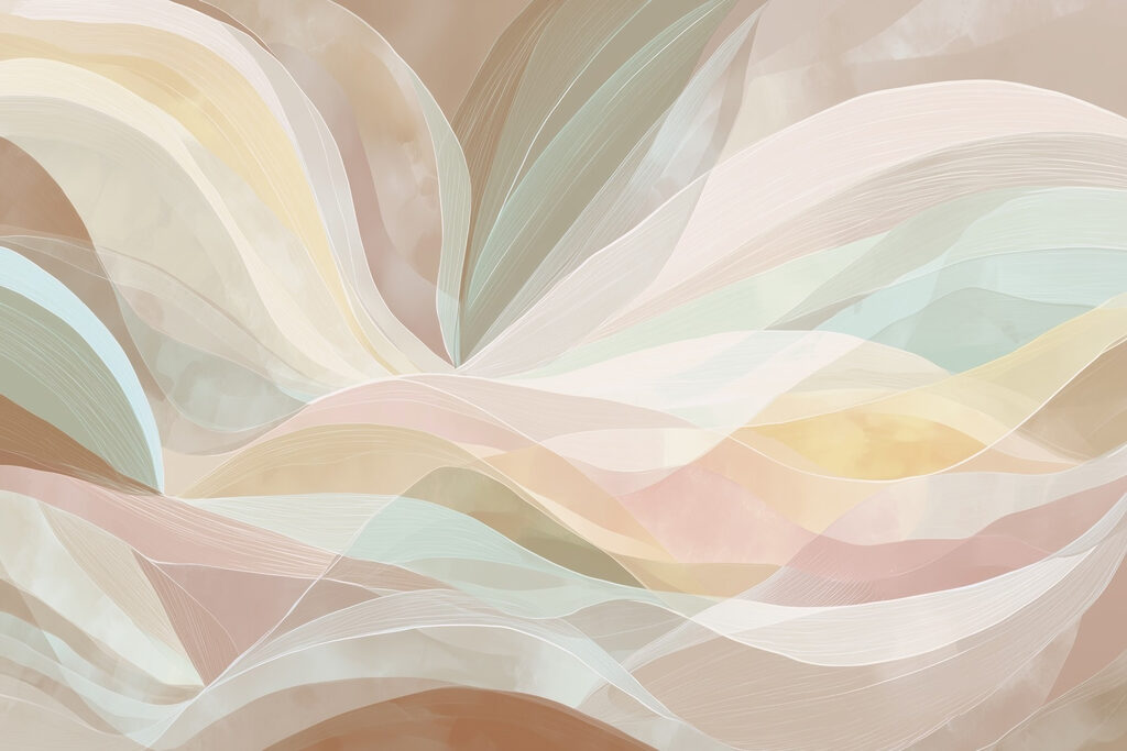 Pastel colour bands — full design