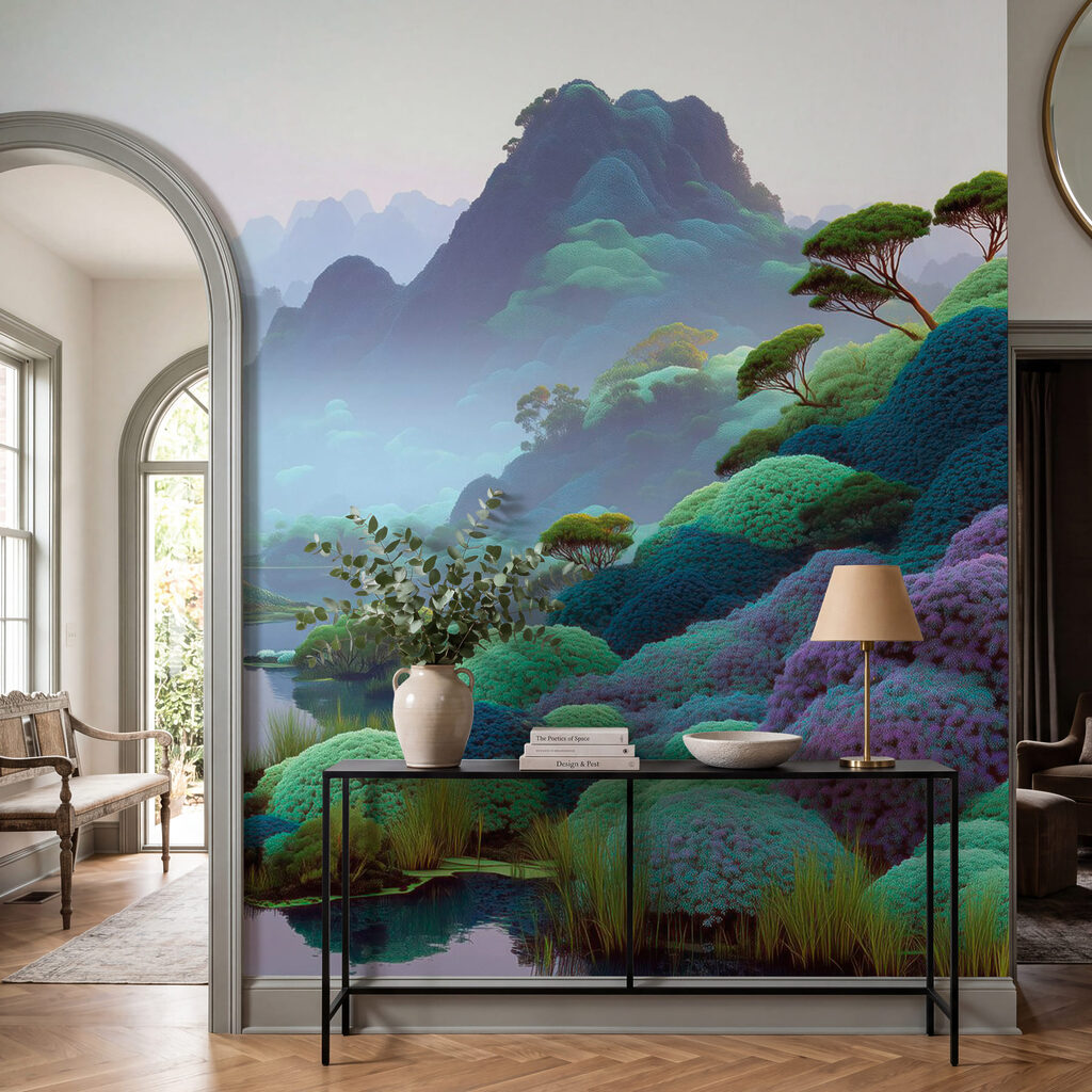 River among colourful trees — interior 1