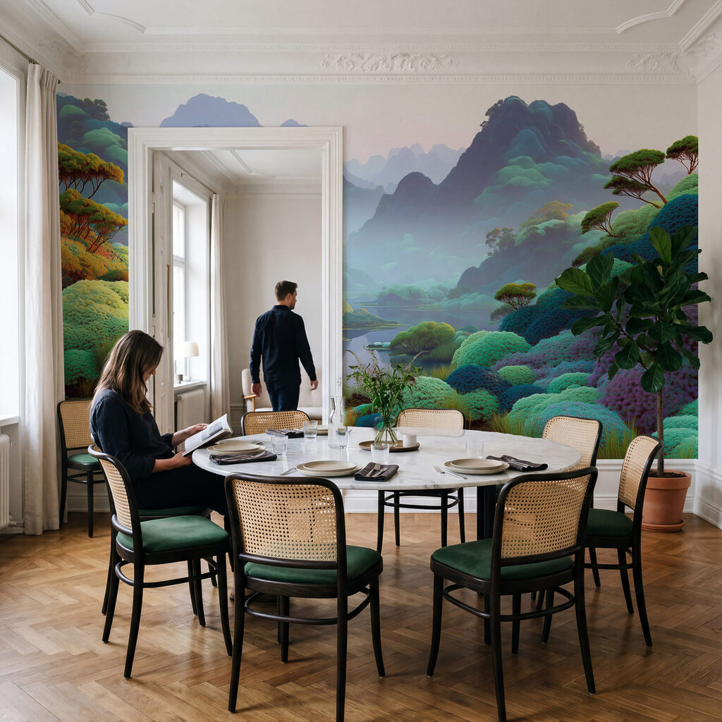 River among colourful trees — interior 2