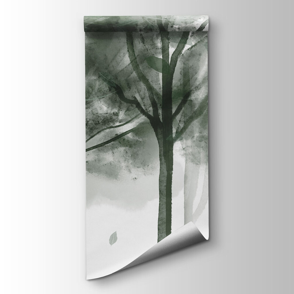Trees reflected in mist — product view