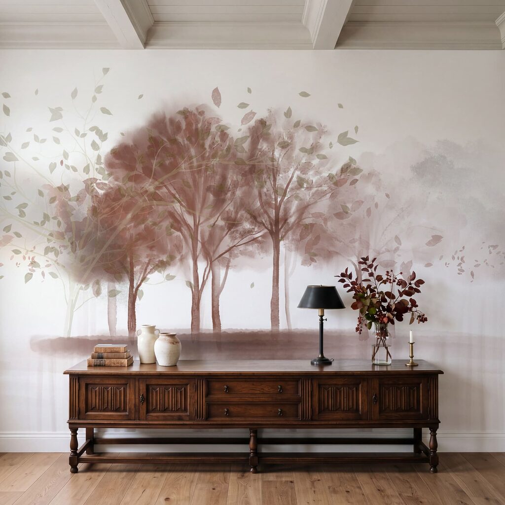 Trees Reflected in Water in an interior