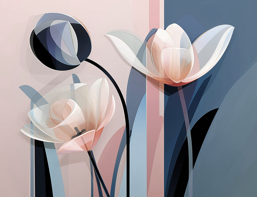 Tulips in Geometric Light — full design