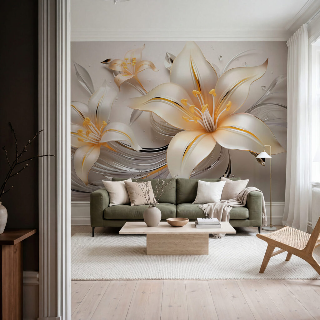 Sculpted Lily Trio in an interior