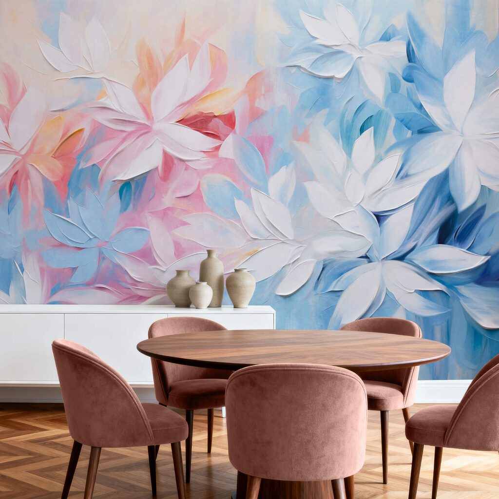 Painterly Leaf Colours in an interior