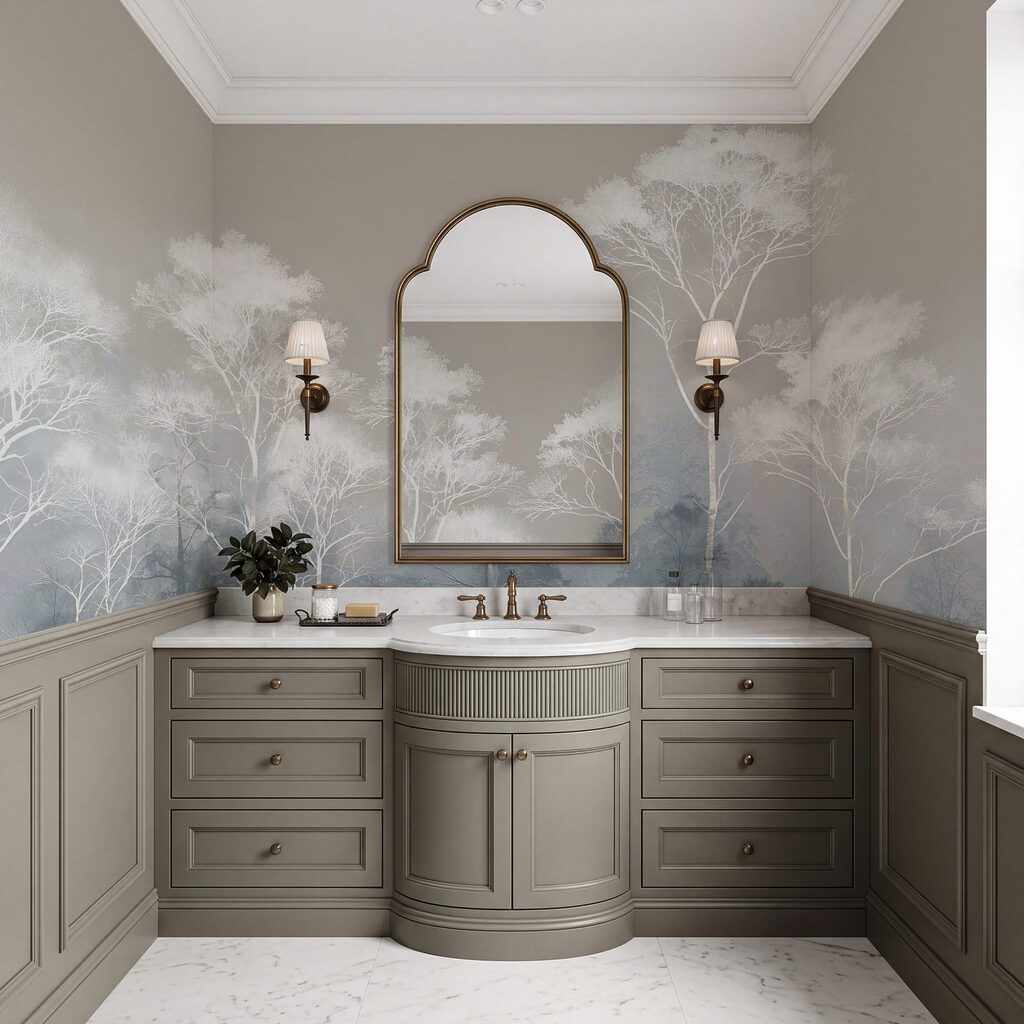 Trees Above the Haze in an interior