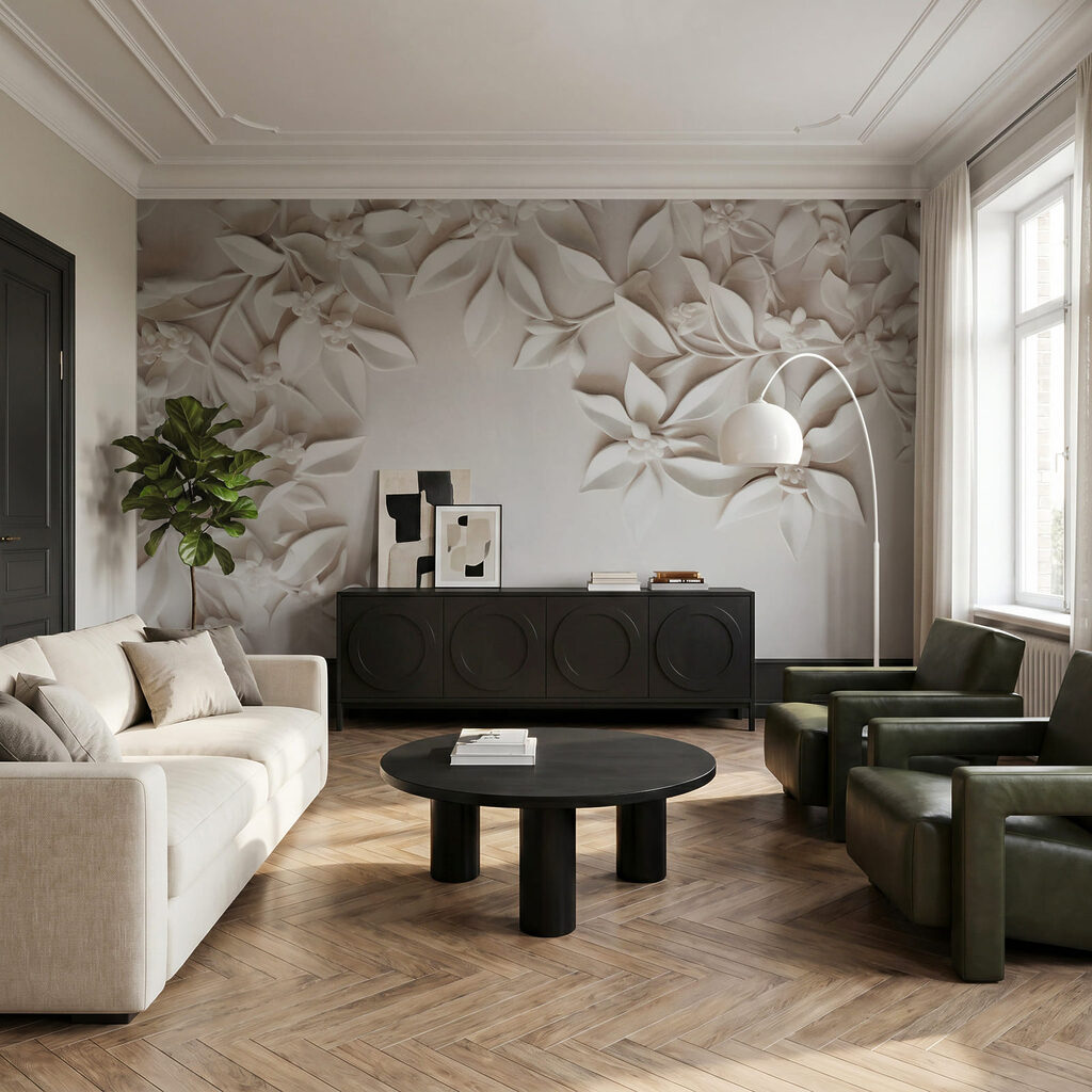 Carved Flower Frame in an interior