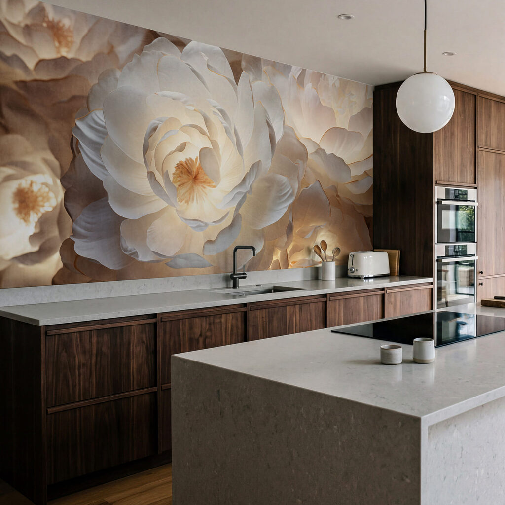 Peonies Aglow in an interior