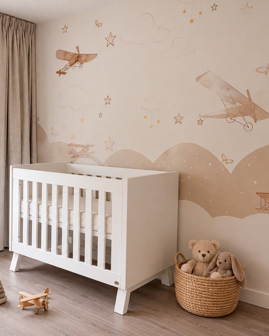 A customer’s room with a wall mural, photo 9 of 48