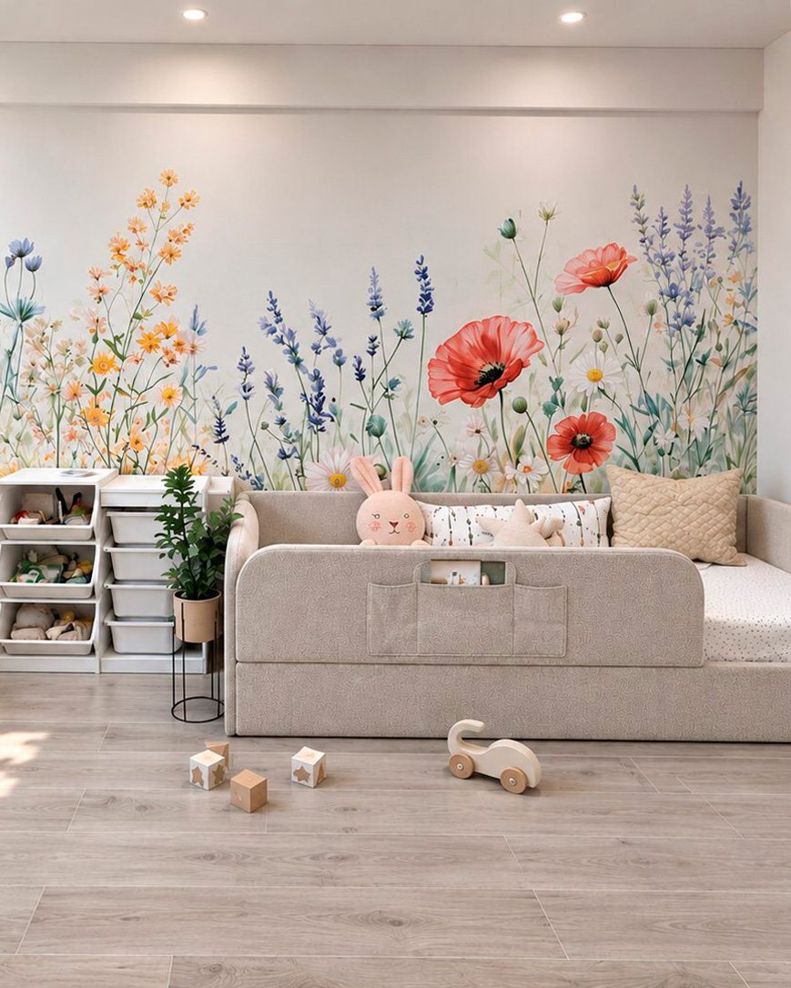 A customer’s room with a wall mural, photo 20 of 48