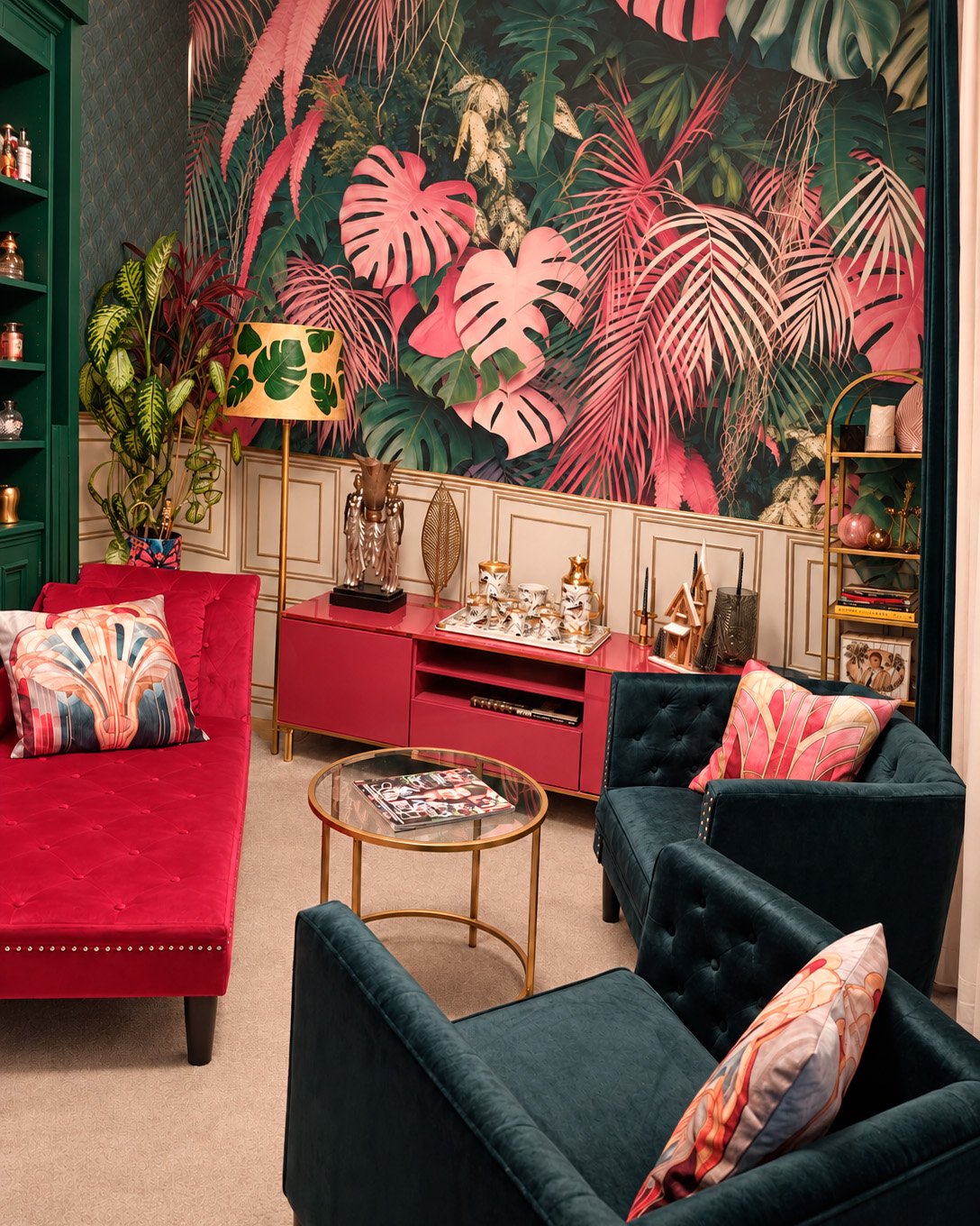 A customer’s room with a wall mural, photo 26 of 48